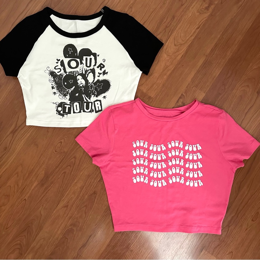 Bundle of 2 OR Sour themed crop tops